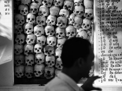 Human skulls from Cambodia